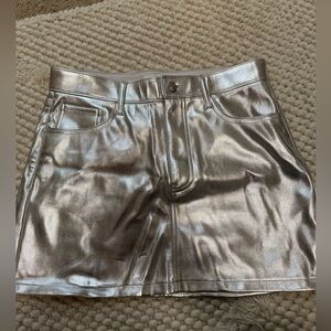 Abercrombie silver mini skirt